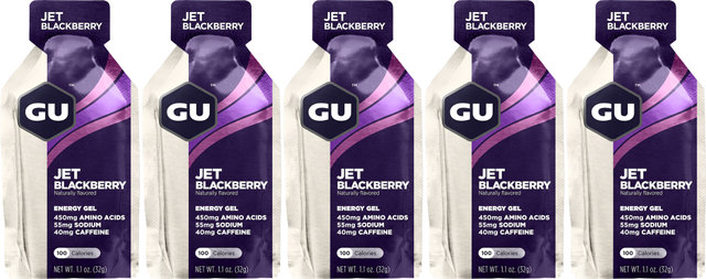 GU Energy Labs Energy Gel - 5 unidad - jet blackberry/160 g