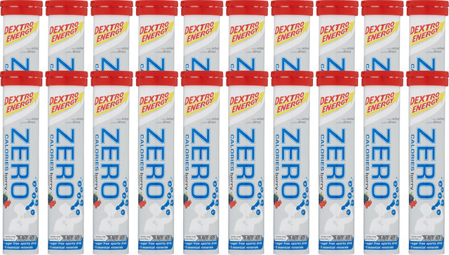 Dextro Energy Comprimés Effervescents Zero Calories - 20 pièces - berry/1600 g