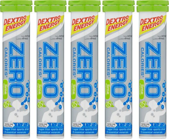 Dextro Energy Comprimés Effervescents Zero Calories - 5 pièces - lime/400 g