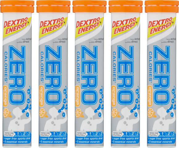 Dextro Energy Comprimés Effervescents Zero Calories - 5 pièces - orange/400 g