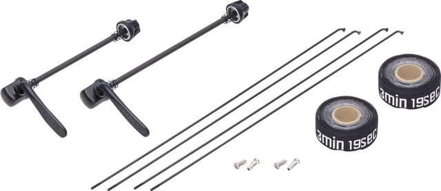 Urban Acera V-Brake DT Swiss 535 28" Laufradsatz - schwarz/28" Satz (VR 9x100 + HR 10x135) Shimano