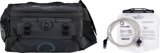 Ergon Riñonera BA Hip Pack + bolsa de agua BH150 1,5 l - black/3 litros