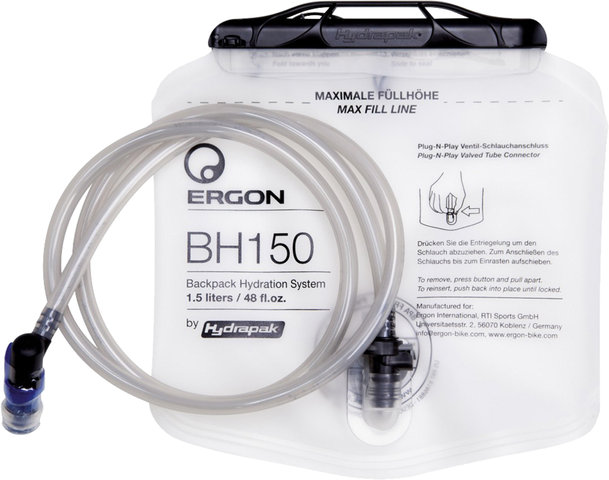 Ergon Sac Banane BA Hip Pack + Poche à Eau BH150 1,5 l - black/3 litres