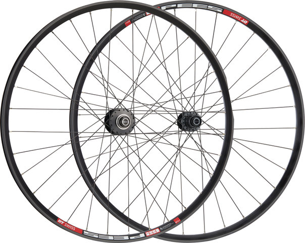 bc basic Urban Deore Center Lock Disc DT Swiss 533D 28" Wheelset - black/28" Set (Front 15x100 Dynamo + Rear 12x142) Shimano