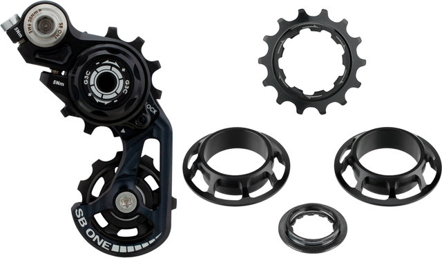 SB ONE G3C Singlespeed DH Drivetrain - black/14 tooth