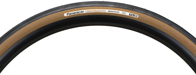 Panaracer GravelKing Slick TLC 28" Folding Tyre - black-brown/35-622 (700x35c)