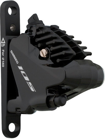 Shimano BR-R7070 105 Brake Caliper w/ Resin Pads - silky black/front flat mount