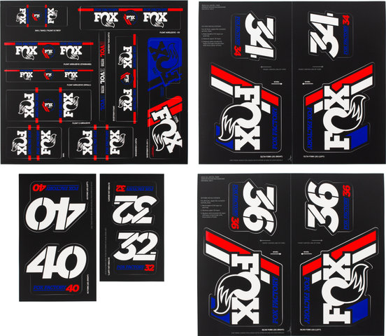 Fox Racing Shox Heritage Fork and Shock Decal Kit Aufklebersatz bis Modell 2020 - red-white-blue/universal