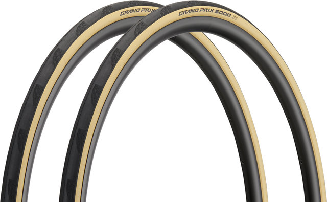 Grand Prix 5000 28" Faltreifen 2er-Set - schwarz-creme/25-622 (700x25C)