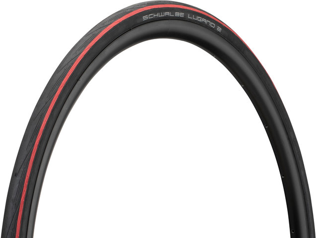 Schwalbe Lugano II K-Guard 28" Drahtreifen - schwarz-rot/25-622 (700x25C)