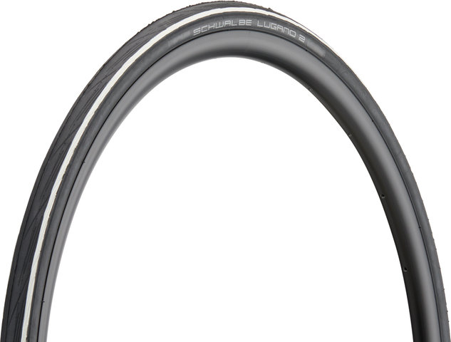 Schwalbe Lugano II K-Guard 28" Wired Tyre - black-white/25-622 (700x25c)