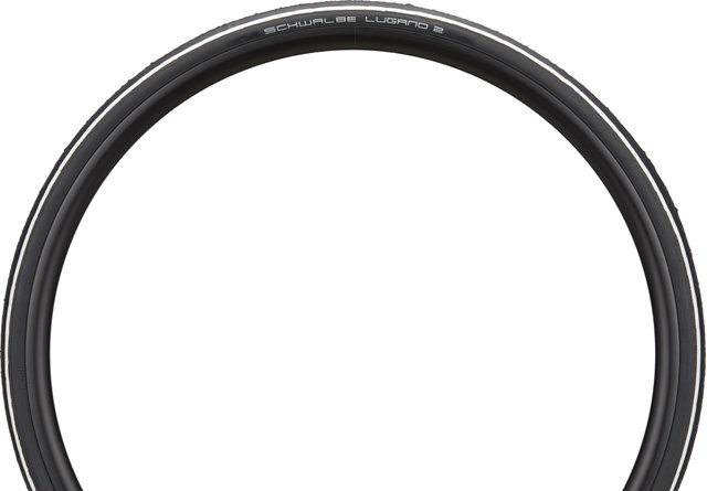 Schwalbe Pneu Rigide Lugano II K-Guard 28" - noir-blanc/25-622 (700x25C)