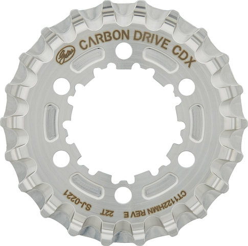 Gates CDX 9-Spline 6-Bolt Disc Rear Belt Drive Sprocket - silver/22 tooth