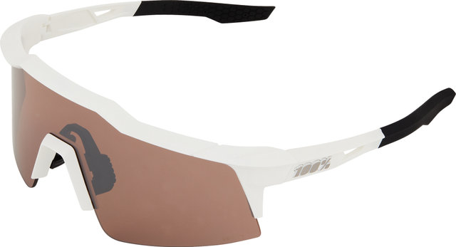 100% Speedcraft SL Hiper Sports Glasses - Closeout - matte white/hiper silver mirror