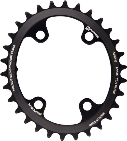 Shimano GRX Chainring, 4-Arm, Q-Rings, 110/80 mm Bolt Circle Diameter - black/30 tooth