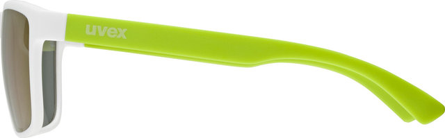 uvex rookie glasses - matte white-lime | mirror green