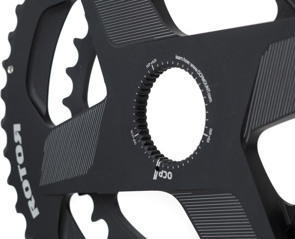 Rotor VEGAST Kurbelgarnitur mit Direct Mount Spidering, Q-Rings - anthrazit | 172,5 mm 34-50 Offset