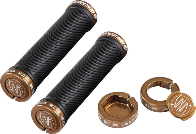 REVERSE Components Nico Vink Signature Handlebar Grips - black-copper/130 mm