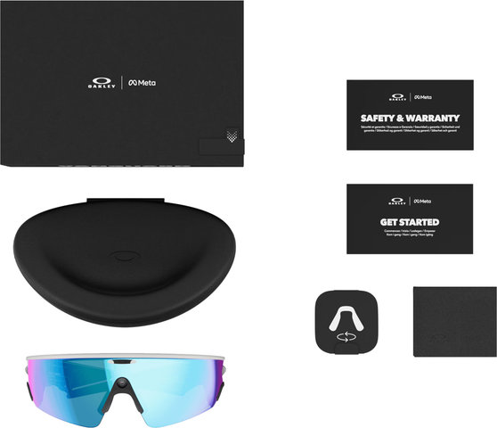 Oakley Vanguard Meta AI Sports Glasses - white | prizm sapphire