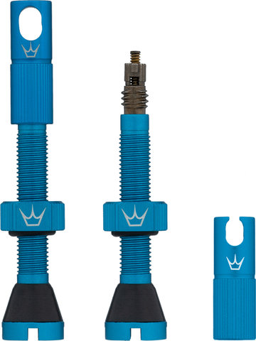 Peaty's Chris King Edition MK2 Tubeless Ventil 2er-Set - turquoise/SV 42 mm