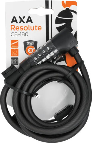 Axa Candado de cable Resolute C8-180 - negro | 180 cm
