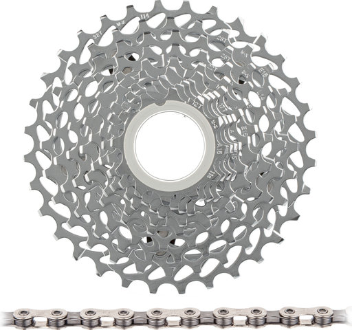 SRAM Set de desgaste Rival PG cassette 1130 + cadena PC-1130 de 11 velocid. - blast silver/114/11-26