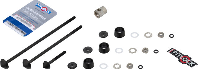 Pitlock Locking Skewer Set 02 for Front Wheel + Rear Wheel + Seatpost - black
