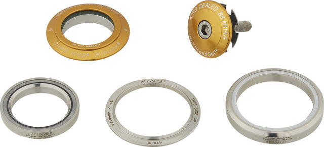 Chris King DropSet 5 IS42/28,6 - IS52/40 GripLock Steuersatz - gold/1 1/8" - 1,5" tapered/IS42/28,6 - IS52/40