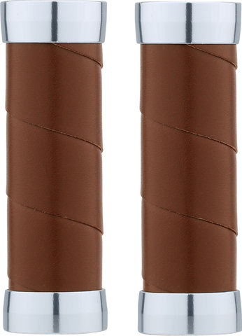 Brooks Slender leather handlebar grips for twist shifters on both sides Mod. 2023 - honey/100 mm