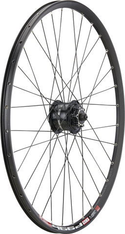 bc basic Roue de vélo Mountain Alivio à disque 6 trous - DT Swiss 466D 26" - schwarz | Non Boost | 100 mm | roue avant uniquement | roue avant uniquement | 26" | roue avant uniquement