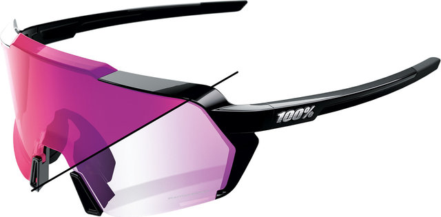 100% Gafas deportivas Korbin Photochromic - gloss black | purple mirror photochromic