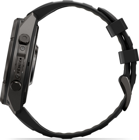 Garmin fēnix 9 Pro – inReach AMOLED Titan 47 mm Multisport-Smartwatch - schwarz-kieselgrau