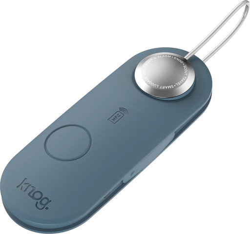 Knog Étiquette intelligente pour bagage Scout Travel Alarm+Finder - bleu-argenté