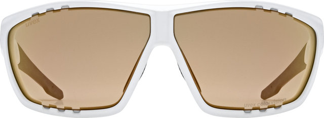 uvex sportstyle 706 CV V colorvision variomatic sports glasses - white matte/litemirror red