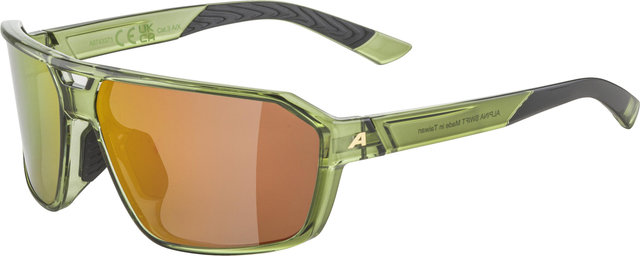 Alpina Swift Sports Glasses - green transparent gloss | mirror gold