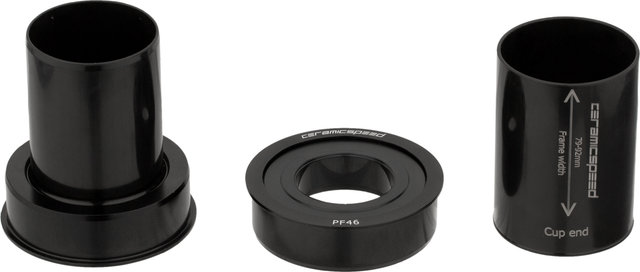 CeramicSpeed Eje de pedalier BB386EVO Shimano Coated 46 x 86,5 mm - black/BB386 Evo