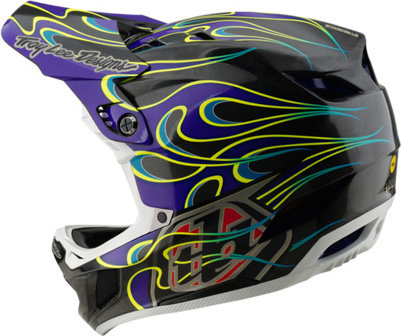 Troy Lee Designs Casque D4 Carbon MIPS - torched black-purple/55 - 56 cm