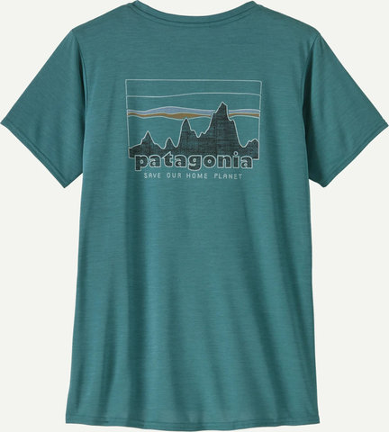 Patagonia T-Shirt pour Dames Capilene Cool Daily Graphic - 73 skyline-wetland blue x-dye/L