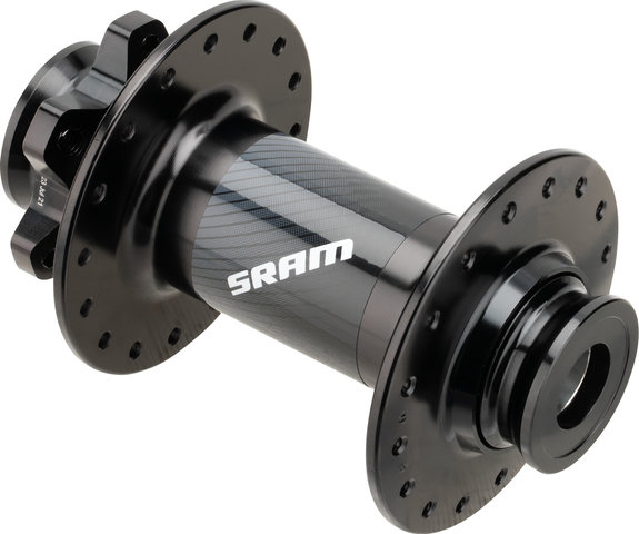 SRAM 716 Boost 32-hole Disc 6-bolt front hub – workshop packaging - black | front wheel only | 15 mm Thru Axle | 32