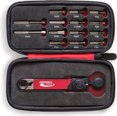 Feedback Sports Clef Dynamométrique RANGE avec Set d'Embouts - rouge / noir/2 - 10 Nm
