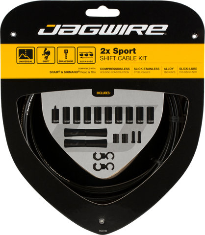 Jagwire Set de Câble de Vitesses 2X Sport - black