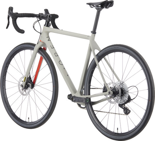 OPEN Vélo de Gravel en Carbone NEW U.P. Ekar 28" - grey matte-red/28"/M