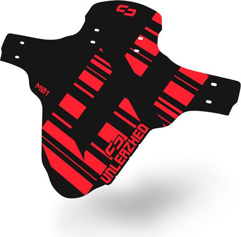 Unleazhed Mudguard M01 Logo Skin Schutzblech - red