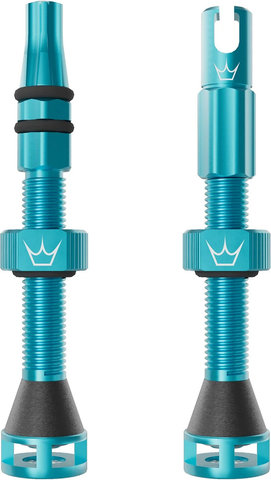 Peaty's Valves tubeless Holeshot Fast Flow - turquoise | Valve Presta (SV) | 42 mm