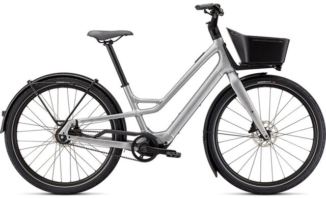 Turbo Como SL 5.0 27.5" E-Touring Bike - Closeout - brushed silver-transparent/M