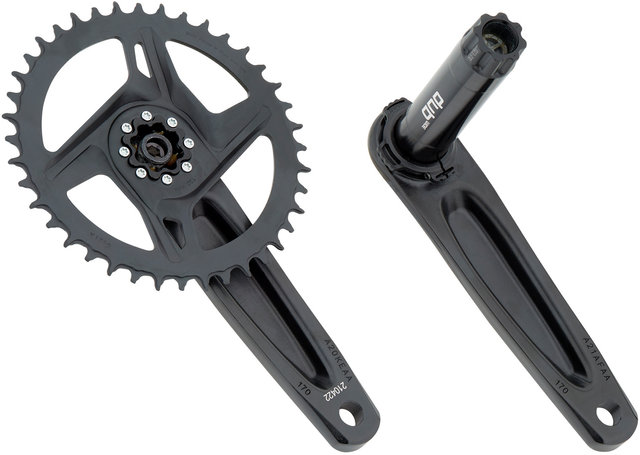 SRAM Juego de bielas c. potenciómetro Rival 1 Wide DUB 1x12 vel. Powermeter - black/170,0 mm 40 dientes