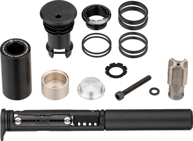 OneUp Components EDC V2 Gabelschaft Komplettset Tool System + Montage-Kit + Top Cap - black-black/universal