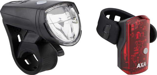 Axa Greenline 15 LED Front Light + LED Rear Light Set - StVZO approved - black/15 lux