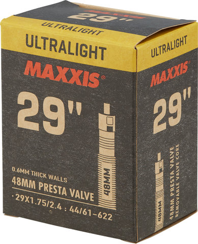 Maxxis Cámara de aire Ultralight 29" - negro/29 x 1,75-2,4 SV 48 mm