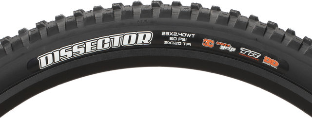 Maxxis Pneu Souple Dissector Gen.2 3C MaxxGrip DD WT TR 29" - black | 61-622 | 2.4 | 61 mm | 29 